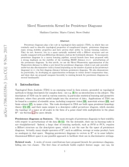 Sliced Wasserstein Kernel for Persistence Diagrams