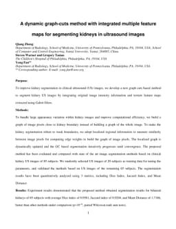 A dynamic graph-cuts method with integrated multiple feature maps for
  segmenting kidneys in ultrasound images