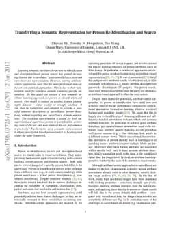 Transferring a Semantic Representation for Person Re-Identification and
  Search