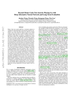 Beyond Monte Carlo Tree Search: Playing Go with Deep Alternative Neural
  Network and Long-Term Evaluation