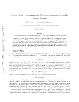 On the risk of convex-constrained least squares estimators under
  misspecification