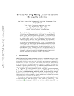 Zoom-in-Net: Deep Mining Lesions for Diabetic Retinopathy Detection
