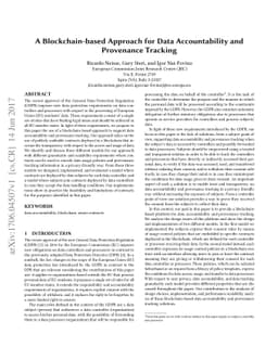 A Blockchain-based Approach for Data Accountability and Provenance
  Tracking
