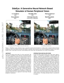 SideEye: A Generative Neural Network Based Simulator of Human Peripheral
  Vision