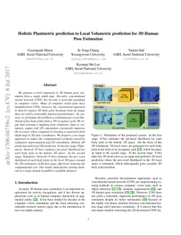 Holistic Planimetric prediction to Local Volumetric prediction for 3D
  Human Pose Estimation