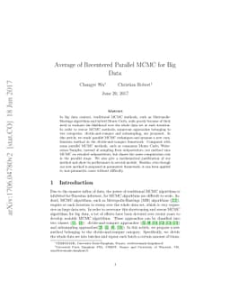 Average of Recentered Parallel MCMC for Big Data