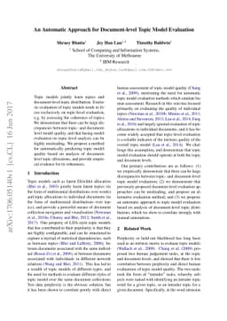 An Automatic Approach for Document-level Topic Model Evaluation