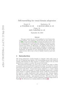 Self-ensembling for visual domain adaptation