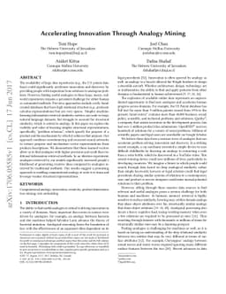 Accelerating Innovation Through Analogy Mining