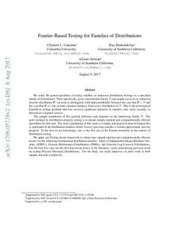 Fourier-Based Testing for Families of Distributions