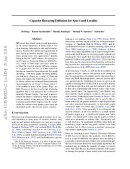 Capacity Releasing Diffusion for Speed and Locality