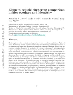 Element-centric clustering comparison unifies overlaps and hierarchy