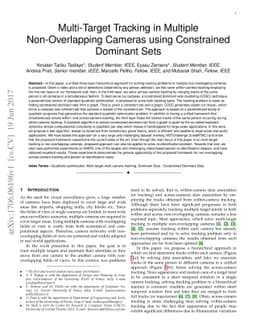 Multi-Target Tracking in Multiple Non-Overlapping Cameras using
  Constrained Dominant Sets