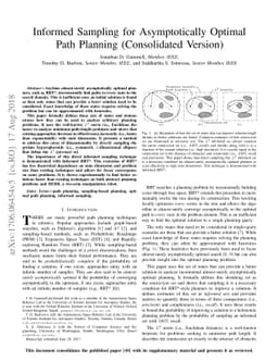 Informed Sampling for Asymptotically Optimal Path Planning (Consolidated
  Version)