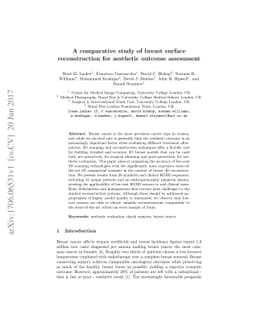 A comparative study of breast surface reconstruction for aesthetic
  outcome assessment