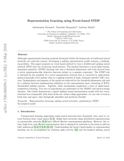 Representation Learning using Event-based STDP