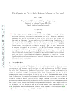 The Capacity of Cache Aided Private Information Retrieval