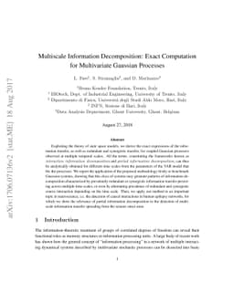 Multiscale Information Decomposition: Exact Computation for Multivariate
  Gaussian Processes