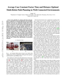 Average Case Constant Factor Time and Distance Optimal Multi-Robot Path
  Planning in Well-Connected Environments