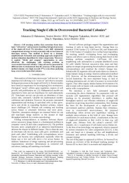 Tracking Single-Cells in Overcrowded Bacterial Colonies