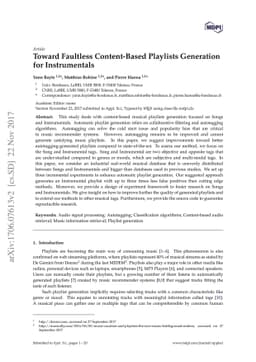 Toward Faultless Content-Based Playlists Generation for Instrumentals