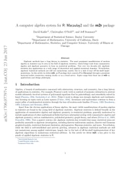 A computer algebra system for R: Macaulay2 and the m2r package