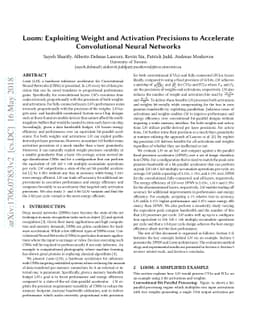 Loom: Exploiting Weight and Activation Precisions to Accelerate
  Convolutional Neural Networks