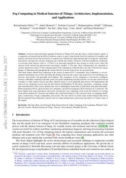 Fog Computing in Medical Internet-of-Things: Architecture,
  Implementation, and Applications