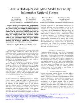 FAIR: A Hadoop-based Hybrid Model for Faculty Information Retrieval
  System