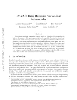 Dr.VAE: Drug Response Variational Autoencoder