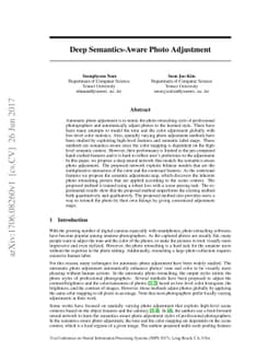 Deep Semantics-Aware Photo Adjustment