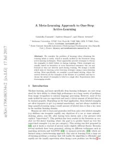 A Meta-Learning Approach to One-Step Active Learning
