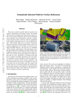 Semantically Informed Multiview Surface Refinement