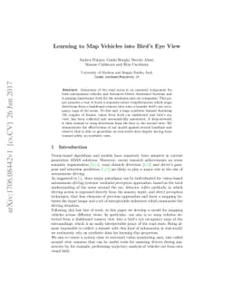 Learning to Map Vehicles into Bird's Eye View