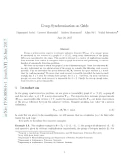Group Synchronization on Grids