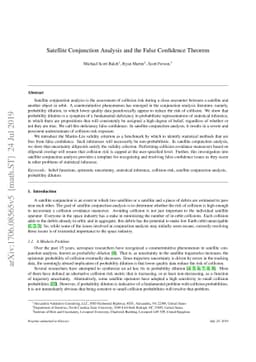 Satellite conjunction analysis and the false confidence theorem