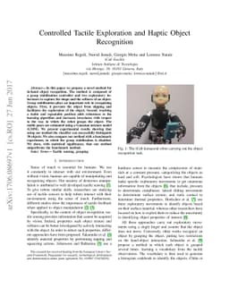 Controlled Tactile Exploration and Haptic Object Recognition