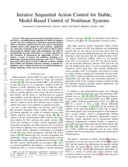Iterative Sequential Action Control for Stable, Model-Based Control of
  Nonlinear Systems
