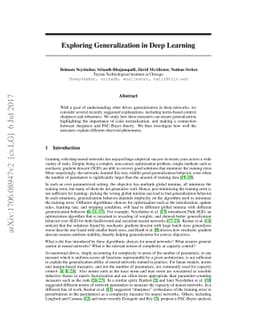 Exploring Generalization in Deep Learning