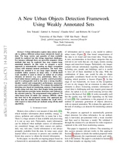 A New Urban Objects Detection Framework Using Weakly Annotated Sets