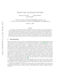 Default Logic and Bounded Treewidth