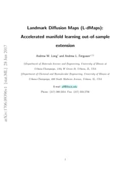 Landmark Diffusion Maps (L-dMaps): Accelerated manifold learning
  out-of-sample extension