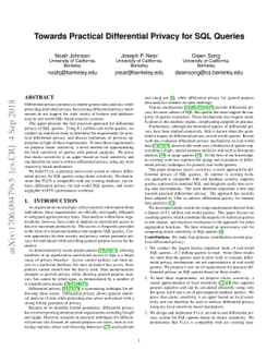 Towards Practical Differential Privacy for SQL Queries