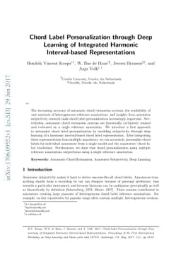 Chord Label Personalization through Deep Learning of Integrated Harmonic
  Interval-based Representations