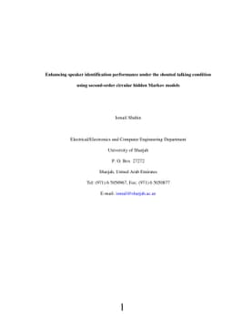 Enhancing speaker identification performance under the shouted talking
  condition using second-order circular hidden Markov models