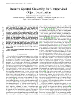 Iterative Spectral Clustering for Unsupervised Object Localization