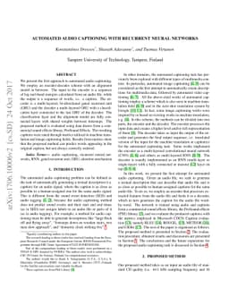 Automated Audio Captioning with Recurrent Neural Networks