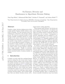 On Fairness, Diversity and Randomness in Algorithmic Decision Making