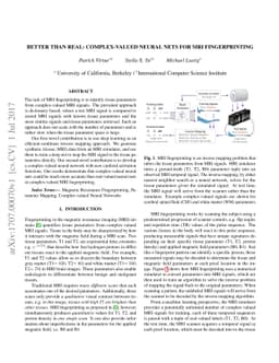 Better than Real: Complex-valued Neural Nets for MRI Fingerprinting