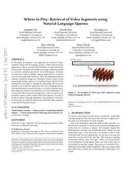 Where to Play: Retrieval of Video Segments using Natural-Language
  Queries